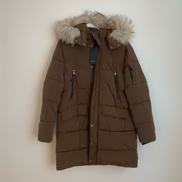 Zara Other - NEW Zara Olive Green Puffer Jacket